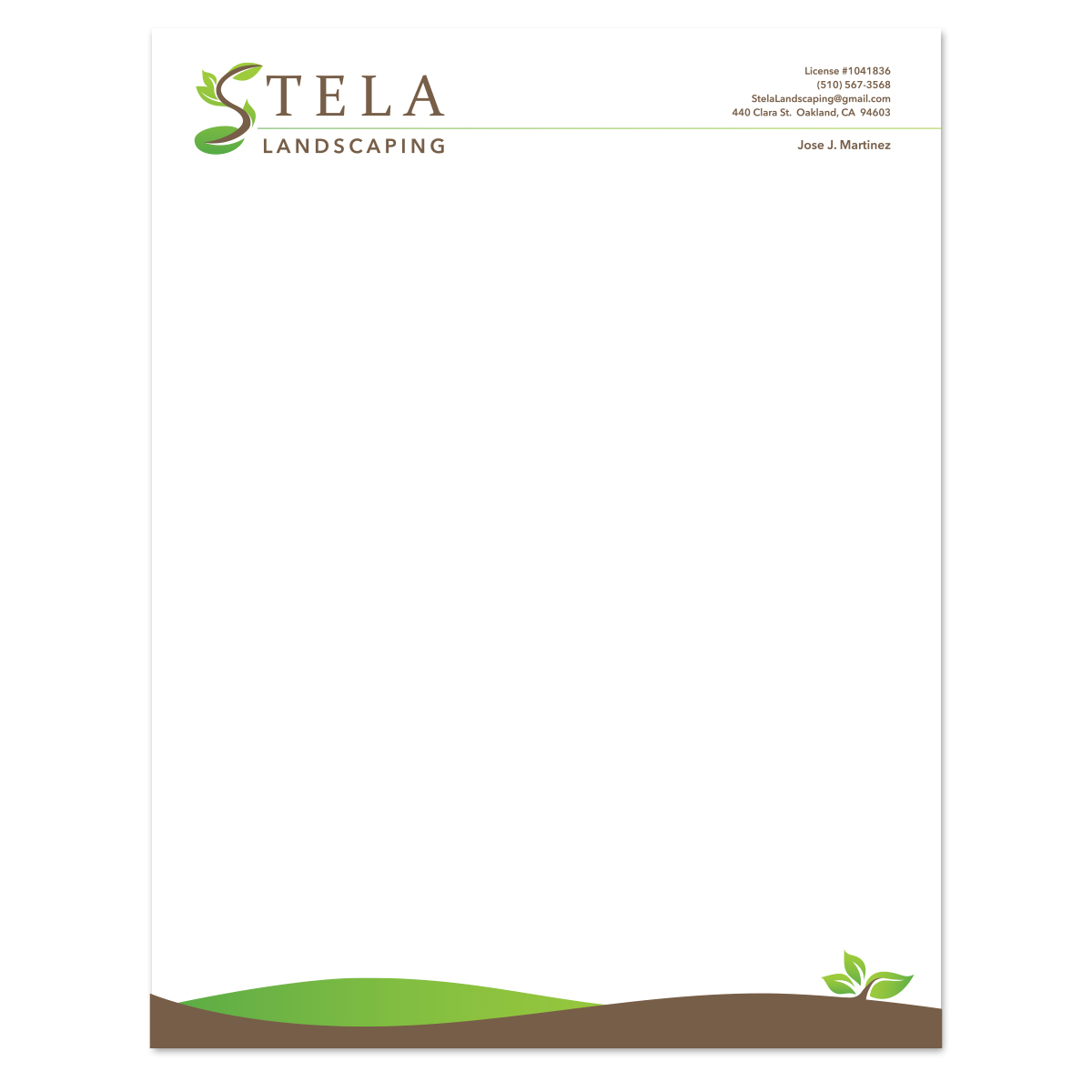 Stela Landscaping Print Materials